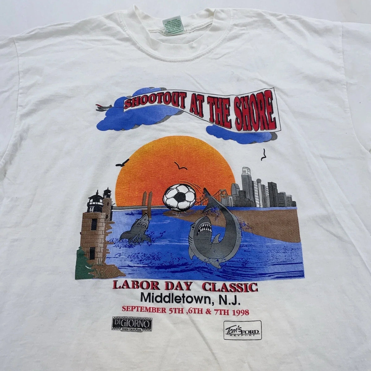 vintage 90s DIADORA SOCCER MIDDLETOWN NEW JERSEY SUNSET LARGE soft Unisex