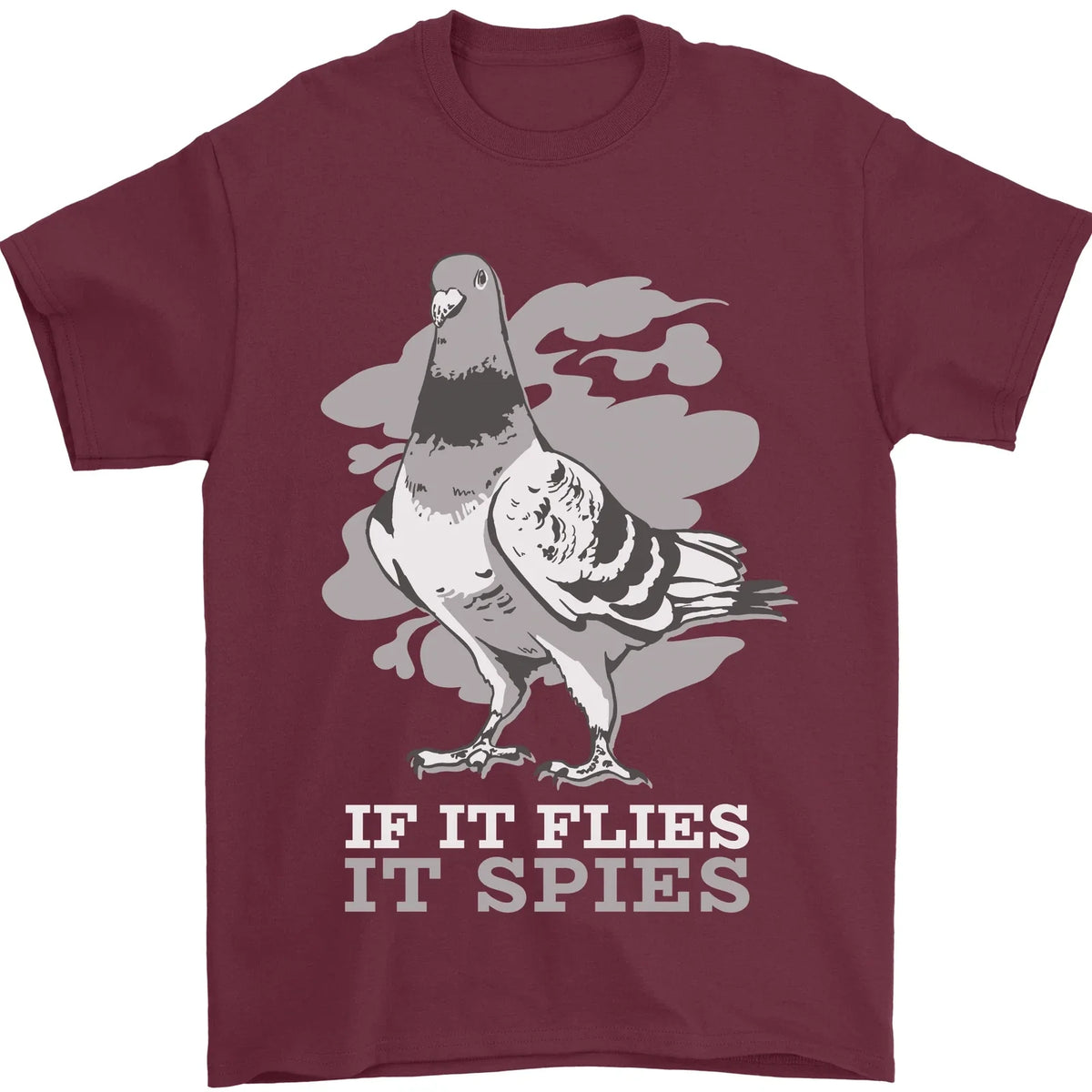 If it Flies it Spies Conspiracy Pigeon Mens 100% Cotton Unisex
