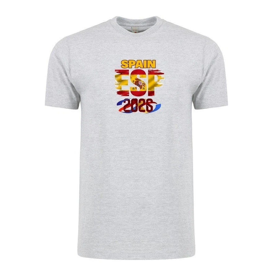 Spain Soccer Country Flag World Cup 2026 Adult Unisex Football Fan Tee Unisex