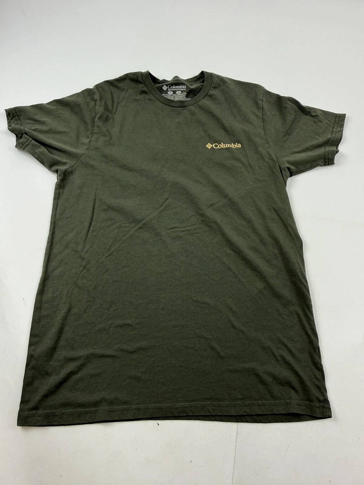 Columbia Shirt Mens Medium Green Bear Graphic Tee Tagless Hiking Outdoor Nature