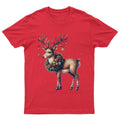 Merry And Bright Reindeer T-Shirt Unisex Gift Forest Retro Seasonal Funny Xmas