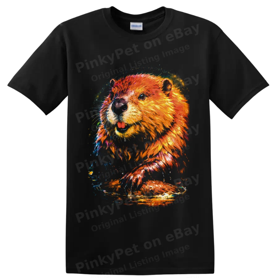 Sea Otter T Shirt Colorful Aquatic Animal Wildlife Art Graphic Tee Gift Nature