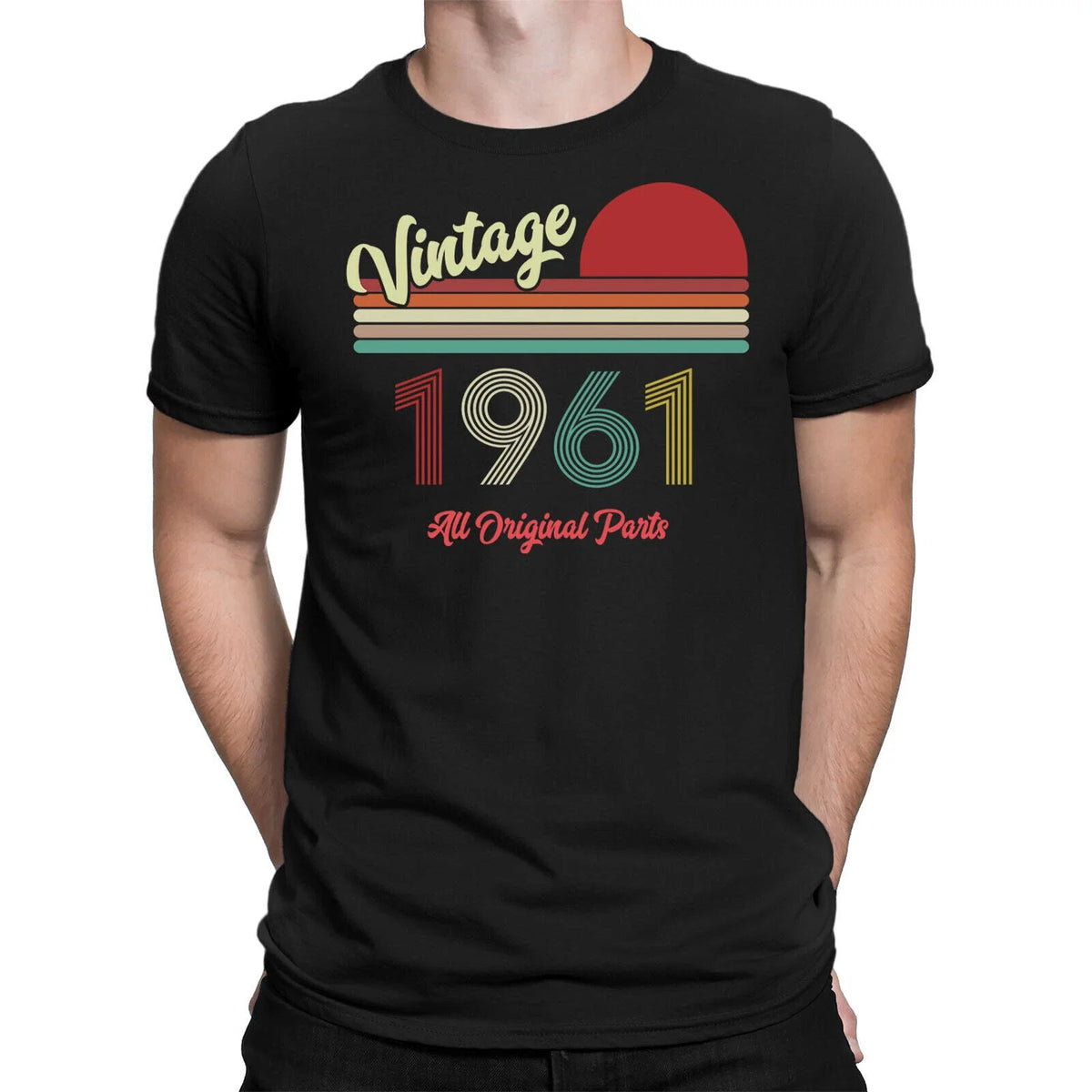 65th Birthday Gift Vintage 1961 All Original Parts Mens Birthday Tee Top Unisex