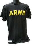 US ARMY BLACK SHORT SLEEVE PT SHIRT APFU TSHIRT ATHLETE PHYSICAL FITNESS UNIFORM Unisex