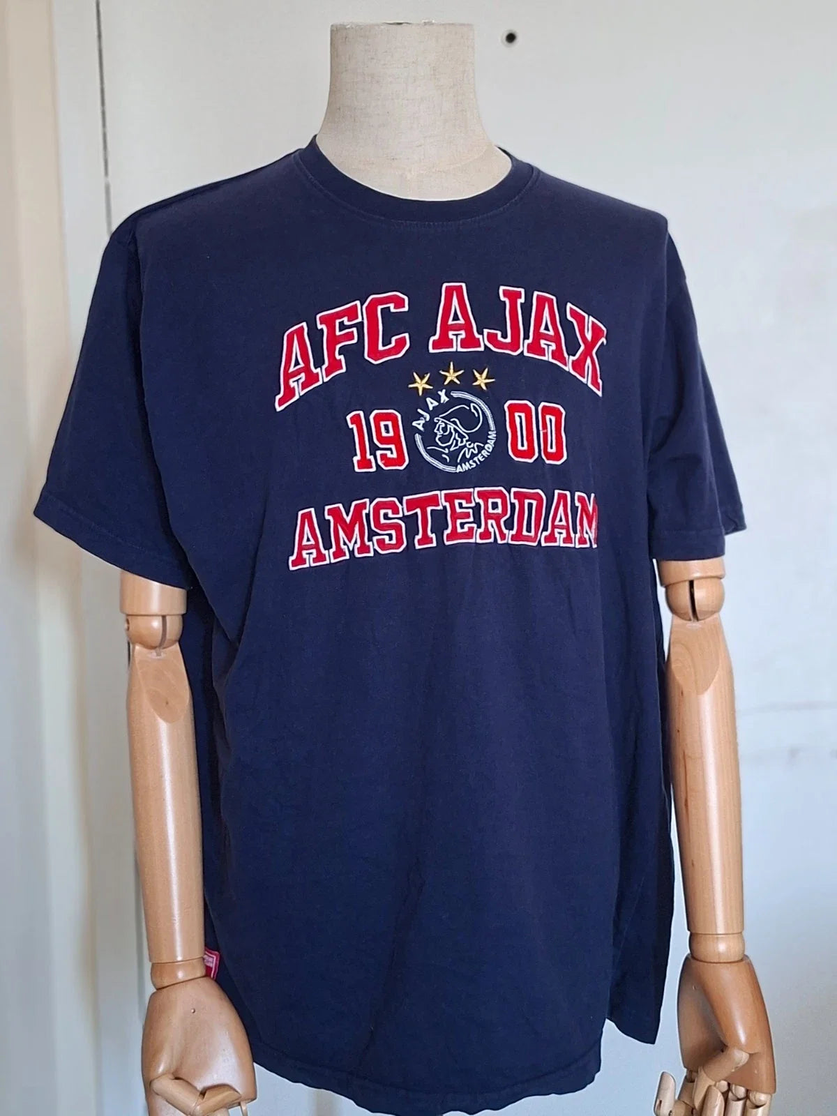 AFC Ajax Amsterdam Graphic Men’s Navy Soccer Fan Tee Size 2XL Unisex