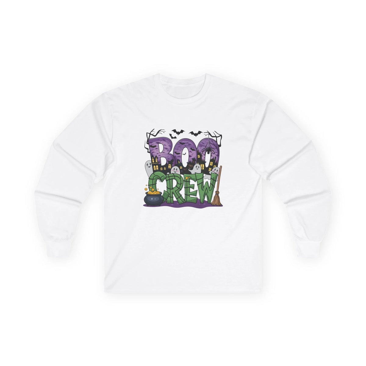 Boo Crew Long Sleeve | Halloween Haunted Cartoon Tee