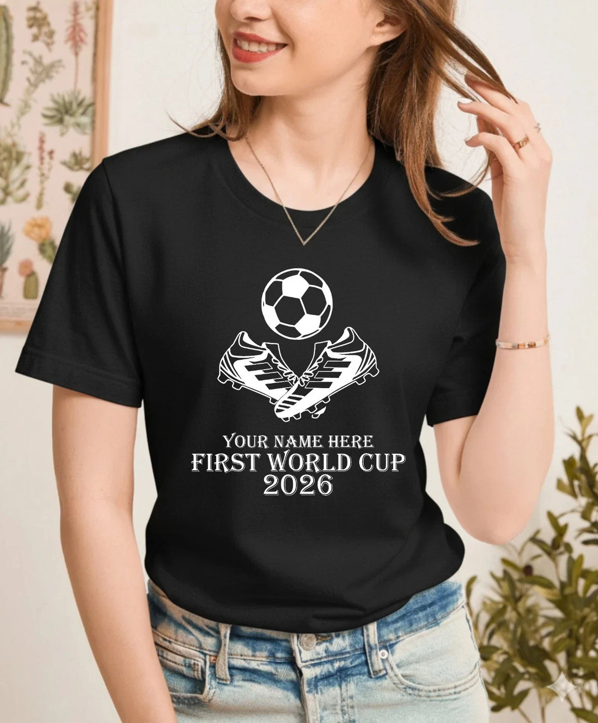 Personalised Football 2026 Custom Name Football Fan Gift Soccer Unisex