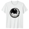 Celestial Cat Nap T-Shirt, Moon Stars Kitten Tee, Magic T-Shirt
