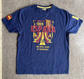 Kappa Soccer Men's Espana Short Sleeve Blue XL Spain Athletic Futbol Top Unisex