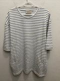 Amongst Others Men's Large White Crew Neck Boxy Fit Drop Shoulder NWT Unisex