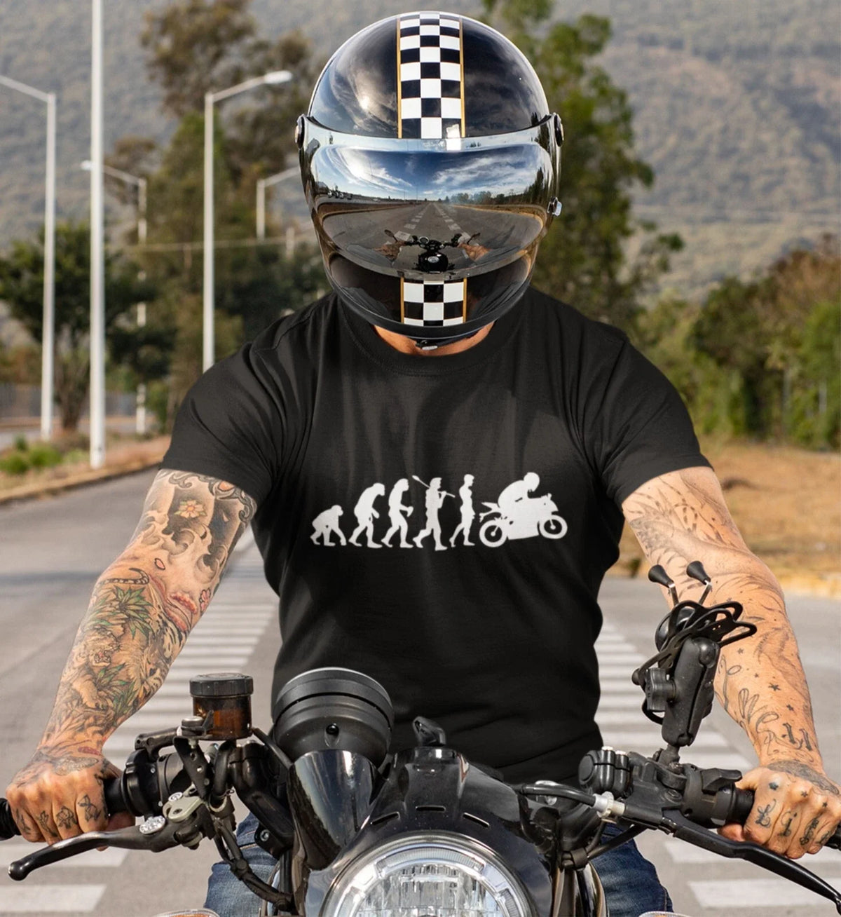 Biker Evolution Biking Bike Riding Rider Race Track Adults kids XMAS Top Unisex