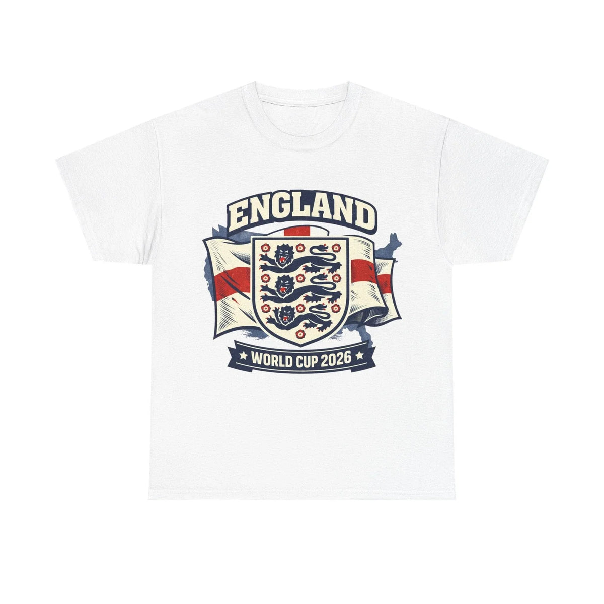 England World Cup 2026 Crest Tee | Three Lions Football Shirt Unisex