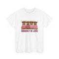 Highland Cattle Shirt St. Valentine's Day Pets Gift Women Cartoon Style Tee Cow