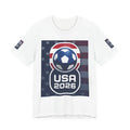USA 2026 Soccer Logo | American Flag Football World Cup Tee Unisex
