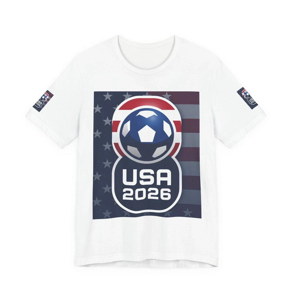 USA 2026 Soccer Logo | American Flag Football World Cup Tee Unisex