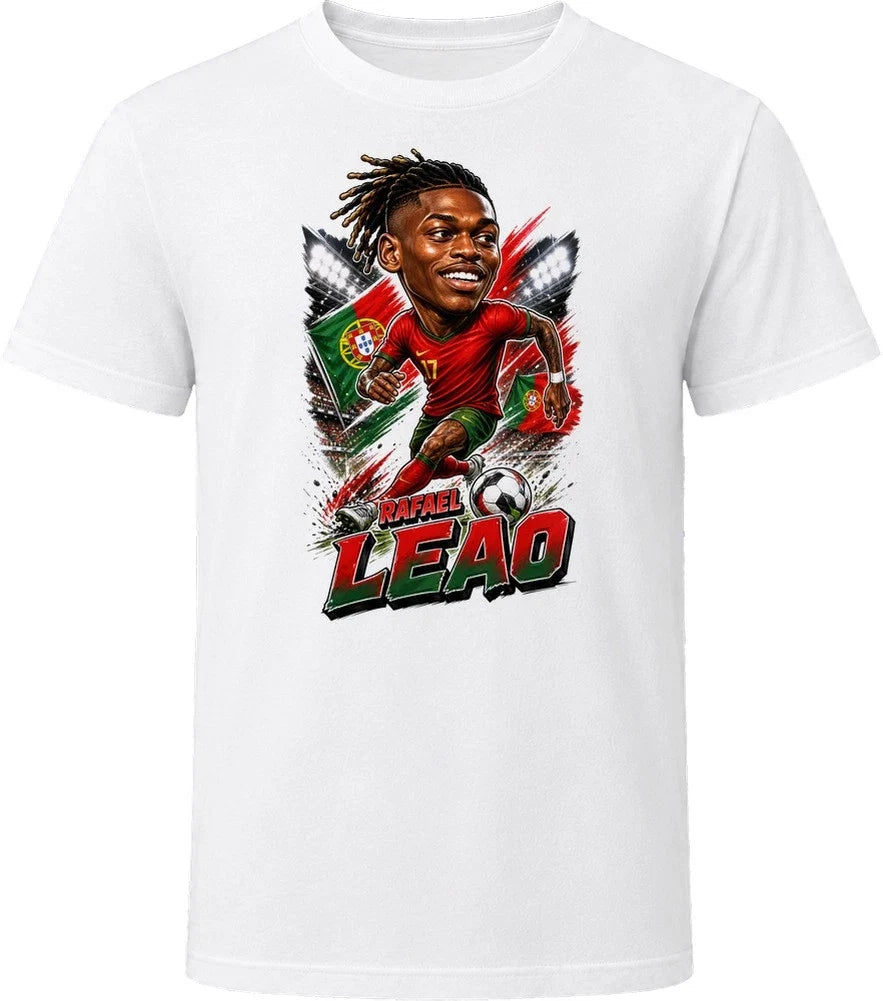 Rafael Leao, Portugal Caricature Soccer 2026 T Shirt Unisex