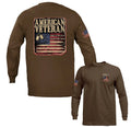 American Veteran Military Patriotic US Flag Long Sleeve Unisex