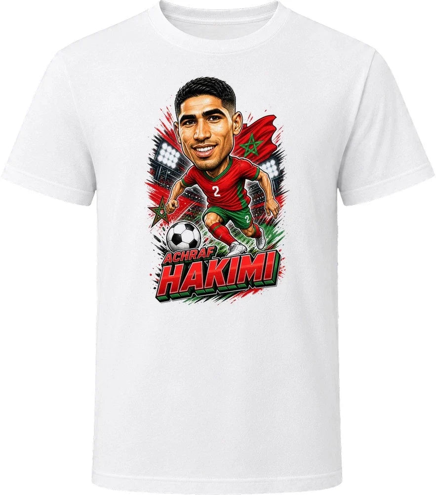 Achraf Hakimi, Morocco Caricature Soccer 2026 T Shirt Unisex