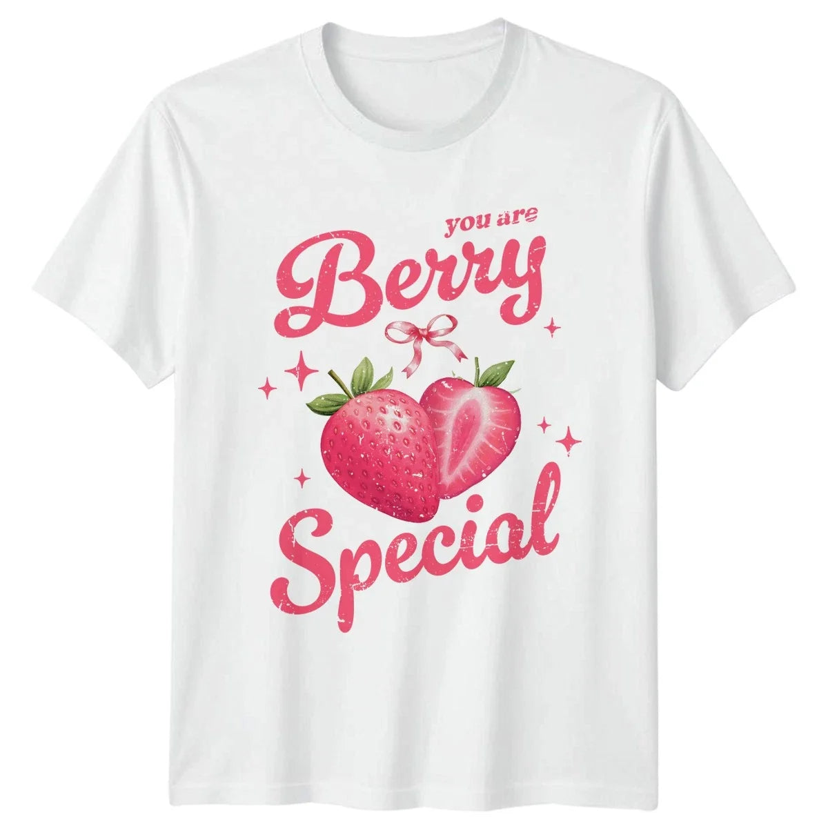 Strawberries Fruit Womens Mens Tee Graphic Unisex Top Unisex