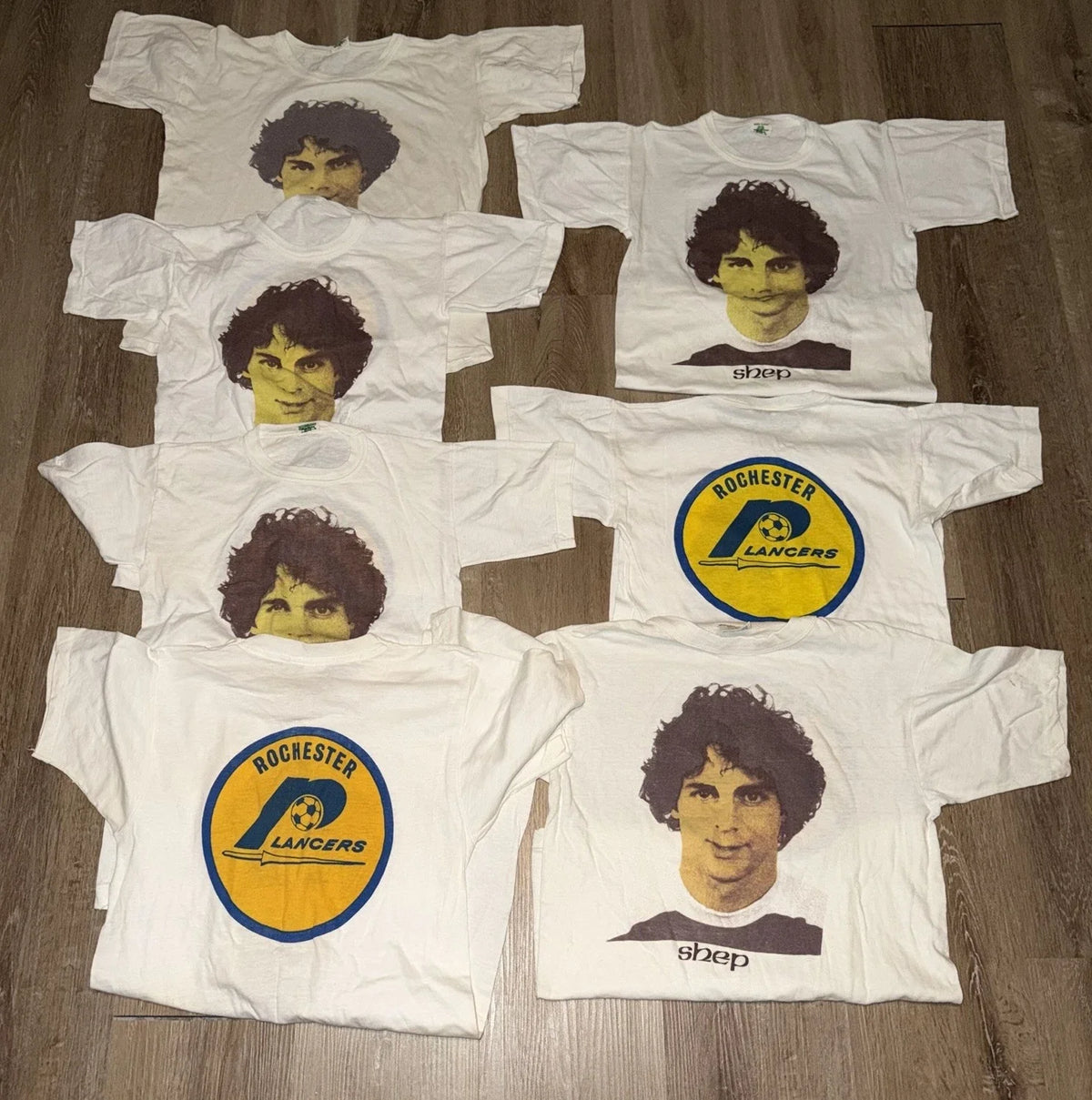 7 VTG 70s Rochester Lancers Shep Messing Shirts Soccer NASL Sz M/S RARE! READ! Unisex