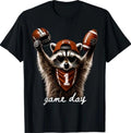 Game Day Raccoon Funny Football Fall Season T-Shirt