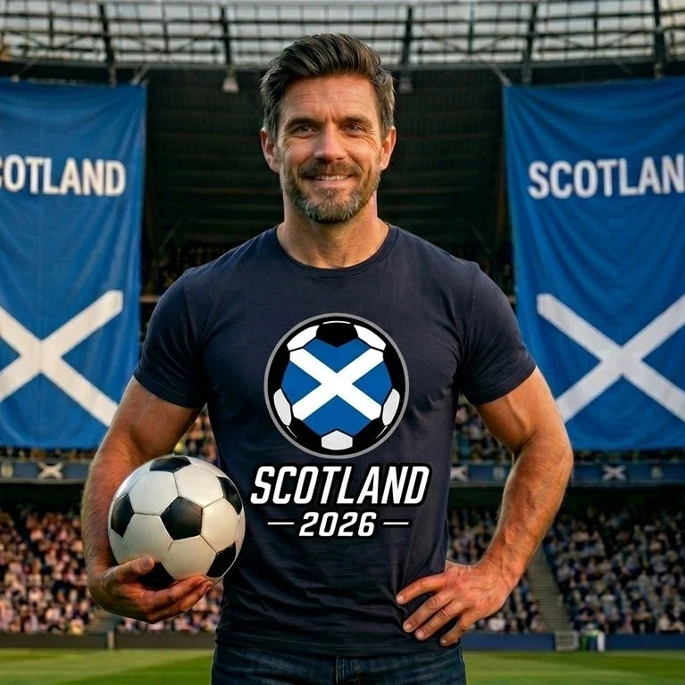 Scotland 2026 Football T Shirt, Scottish Supporter Gift Unisex