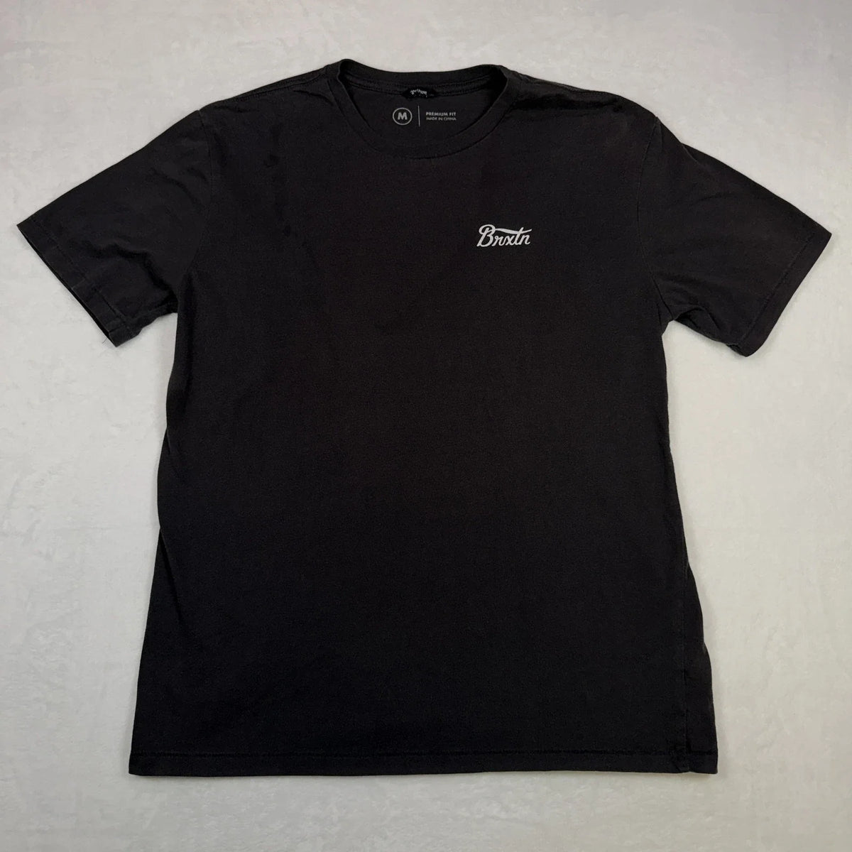 Brixton Men's Premium Fit Size Medium Black Short Sleeve Logo Skate Unisex