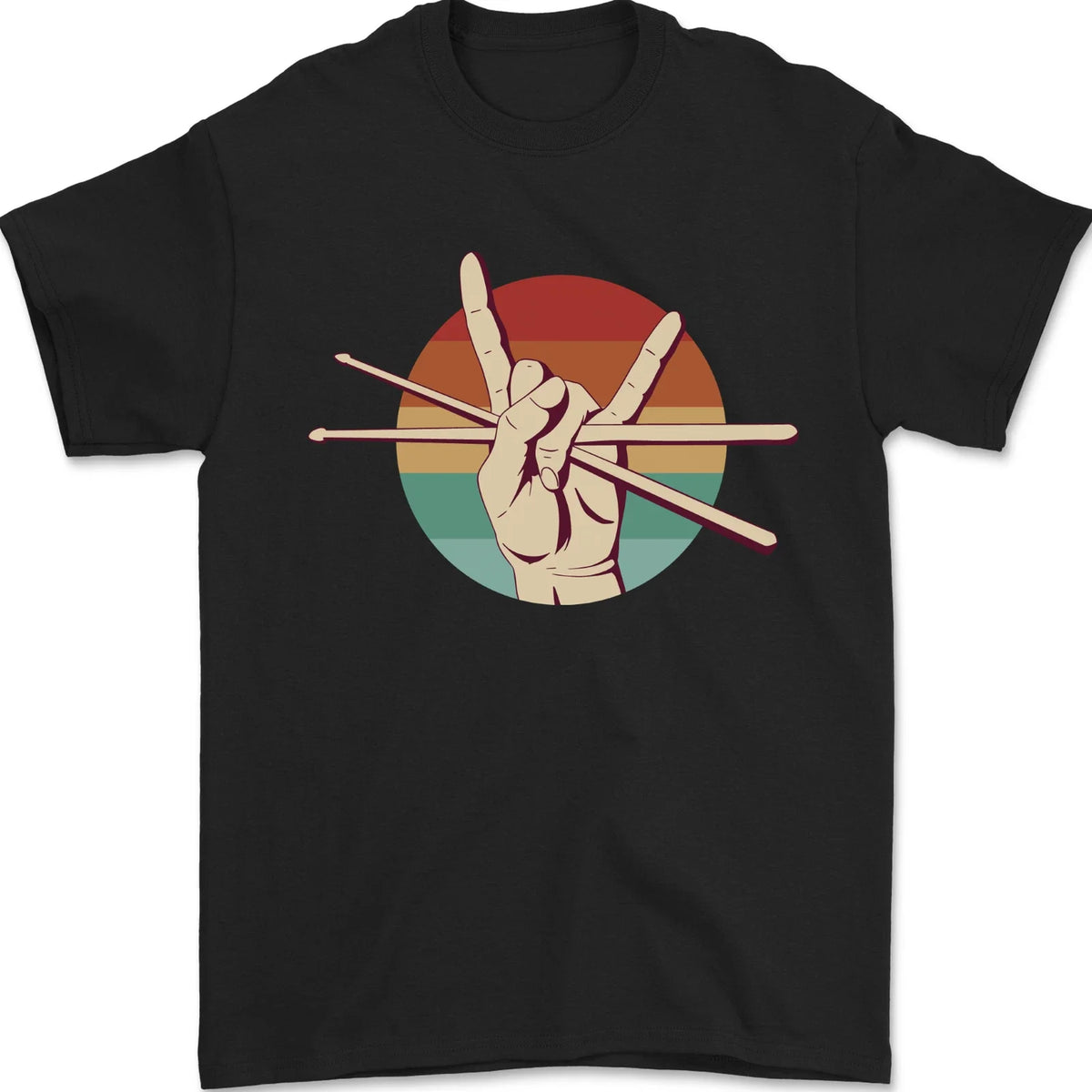 Drum Salute Drummer Drumming Mens 100% Cotton Unisex