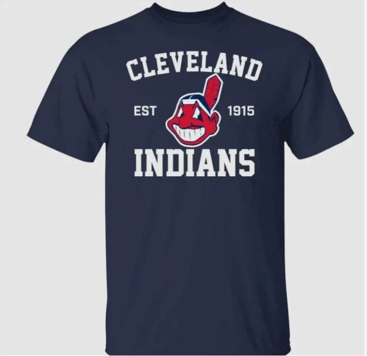 Cleveland Indians Est 1915 Tee Shirt Chief Wahoo Gift Men Navy Unisex All size N Unisex