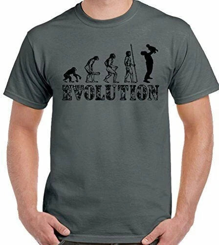 Father And Son Evolution Mens Funny Father's Day Dad Daddy Papa Pops Unisex