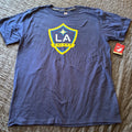 LA Galaxy MLS Soccer Adult Large Blue Short Sleeve Crew Neck Tee NWT Unisex