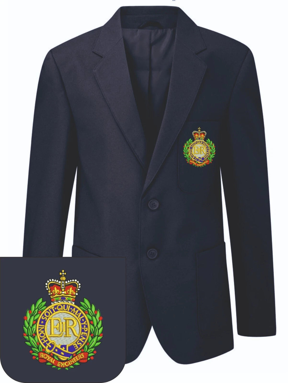 ROYAL ENGINEERS BLAZER EMBROIDERED REGIMENTAL CREST
