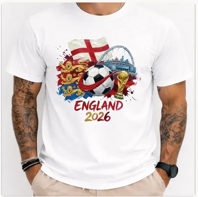 England 2026 World Cup Shirt, England Soccer ,Football Fan Tee Unisex