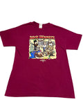 Duck Dynasty Cartoon Caricature 2013 Tee Shirt Mens Large Maroon Short Sleeve