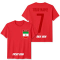 Personalised IR Iran Football Unisex Kids Name Number Tee #WC Unisex