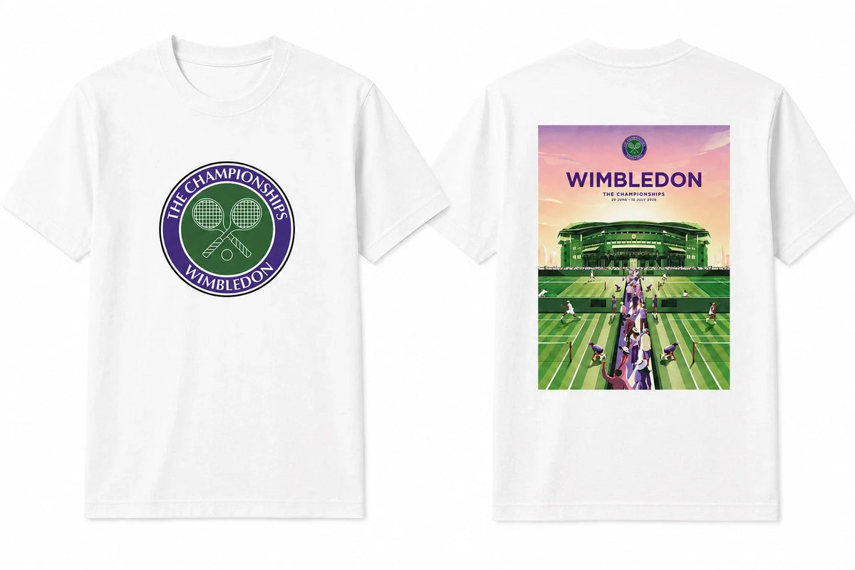 Wimbledon The Championships White T Shirt, TENNIS 2026 Unisex Tee Top Unisex