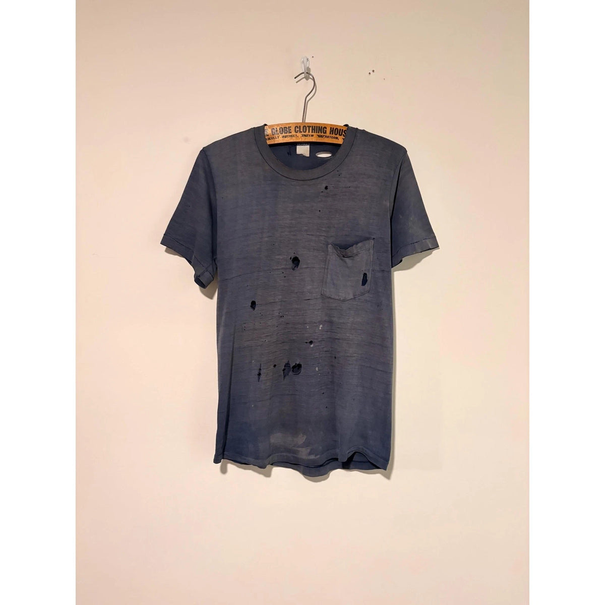 70s distressed vintage 100% cotton pocket t shirt blank tee 541841