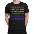 Earth Is Not Flat Vaccines Work Stand Up For Science Mens s Tee Top Unisex