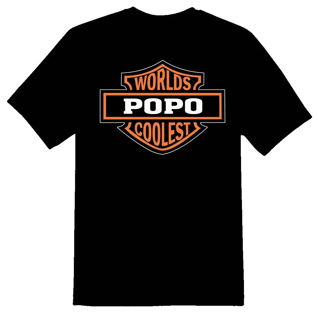 Worlds coolest Popo black or white tee Unisex