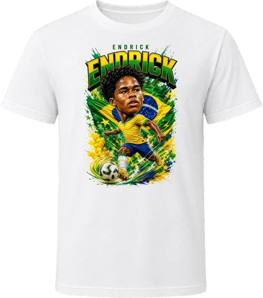 Endrick Brazil Soccer Caricature 2026 World Cup T Shirt Unisex