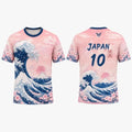 Japan Football Shirt 2026 World Cup Tee Polyester Breathable Shirt Unisex