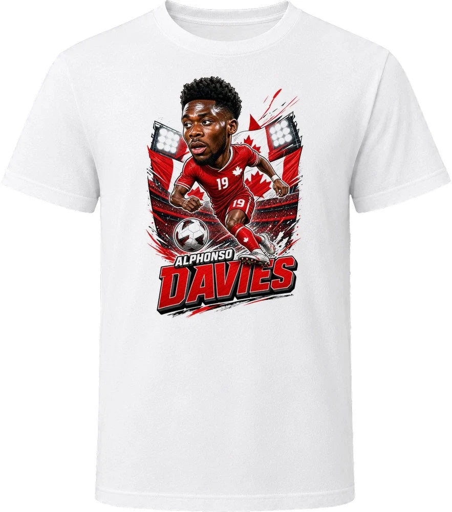 Alphonso Davies, Canada Caricature Soccer 2026 T Shirt Unisex