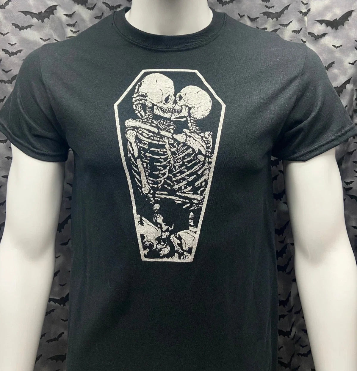 Gothic Skeletons in Coffin Undead Deathrock Macabre Alt Clothing Unisex Unisex