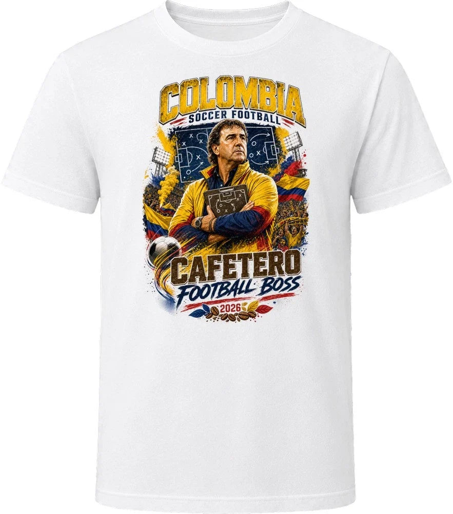 Colombia Soccer Football Coach Cafetero Football Boss T Shirt Unisex