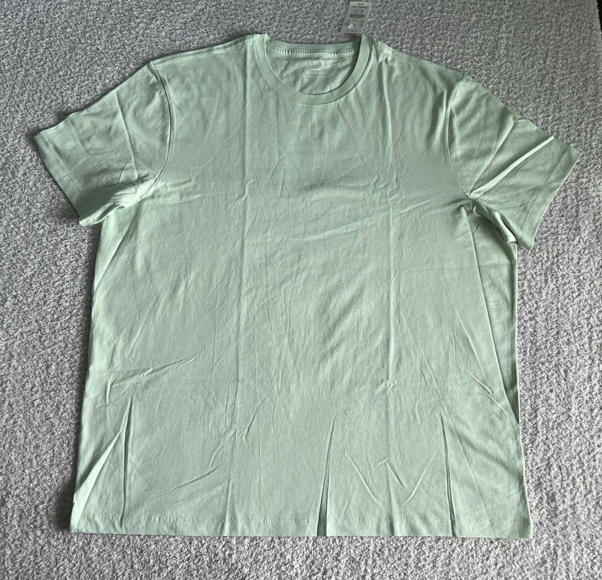 J Crew T Shirt Men’s 2XL Green Tee Washed Crew Neck Short Sleeve Unisex