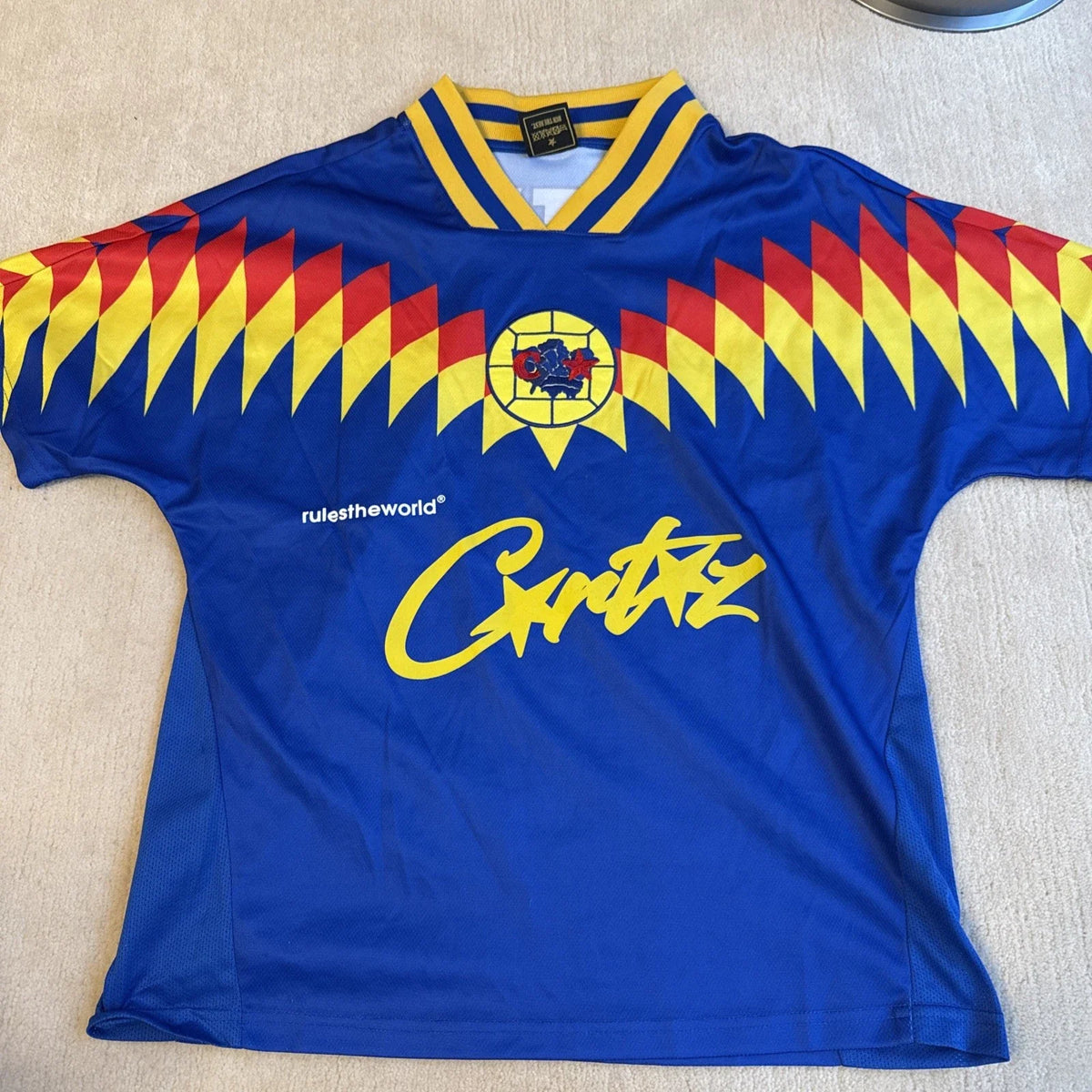 Blue Football Soccer Jersey Shirt Medium men Unisex