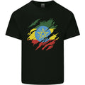 Torn Ethiopia Flag Ethiopian Day Football Mens Cotton Tee Top Unisex
