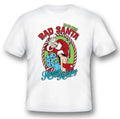 Bad santa Happy Holiday tee shirt black or white Unisex