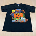 Vintage 90s Happy Halloween Cat Pumpkin T Shirt Jack o Lantern Large