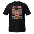 Hot Cocoa Weather Shirt Retro Winter Mug Graphic Tee Cute Holiday Gift for Women